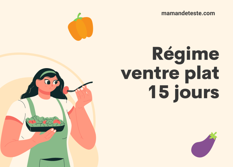 Régime ventre plat 15 jours menu