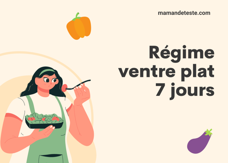 Régime ventre plat 7 jours menu