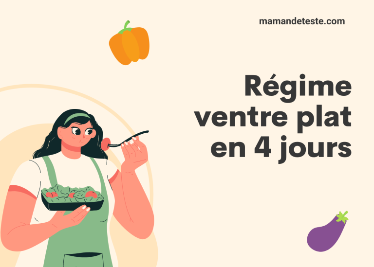 Régime ventre plat en 4 jours menu