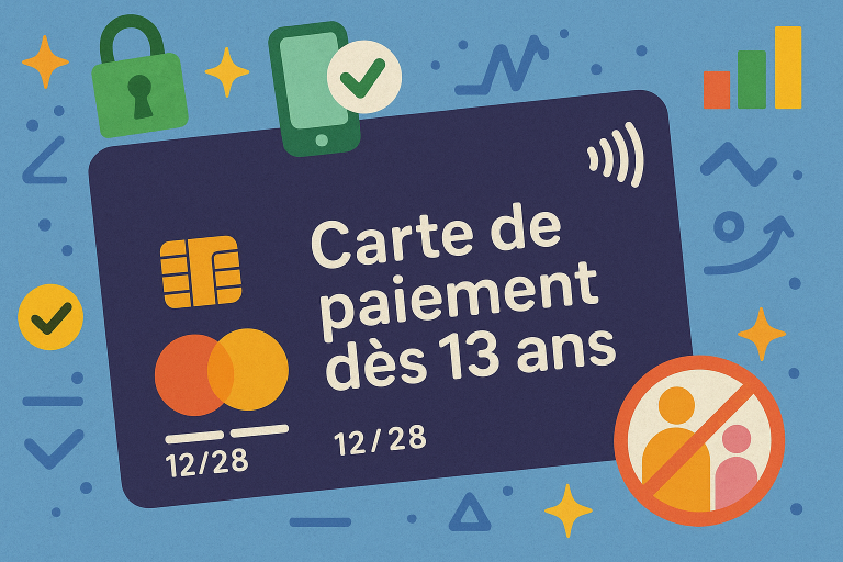 Illustration d'une carte de paiement pour adolescents