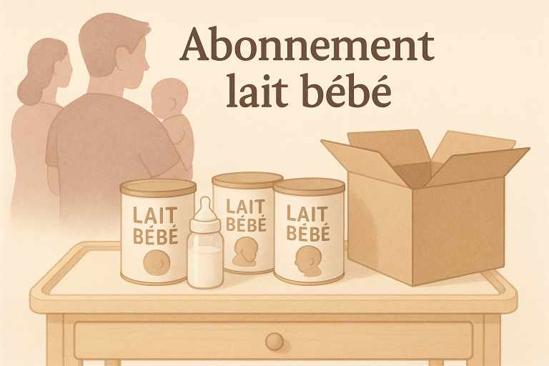 abonnement lait bébé livraison table à langer parents biberon