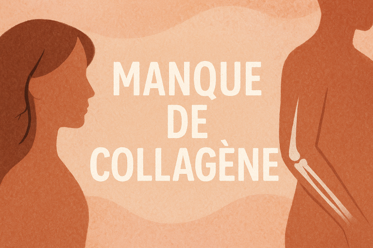 illustration manque de collagene peau cheveux articulations