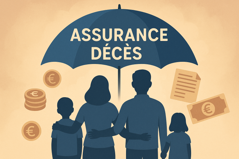 Assurance décès parapluie famille symbole finance