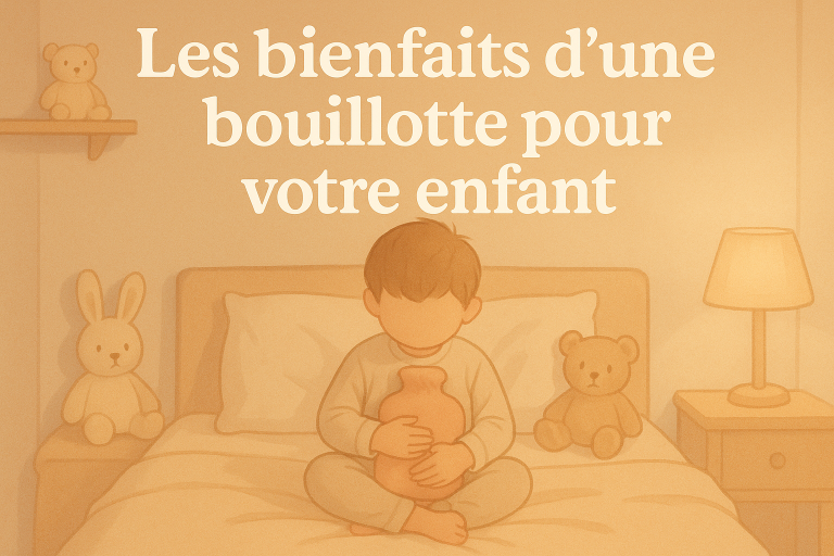 Bienfaits d'une bouillotte pour enfant image pastel réconfort