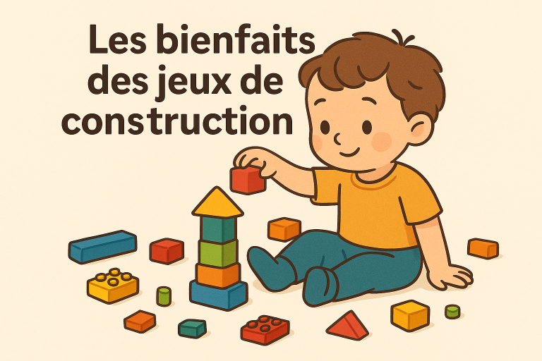 Jeux de construction enfant assis blocs