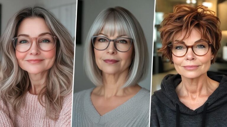 10 coiffures tendance pour les femmes de plus de 65 ans qui portent des lunettes