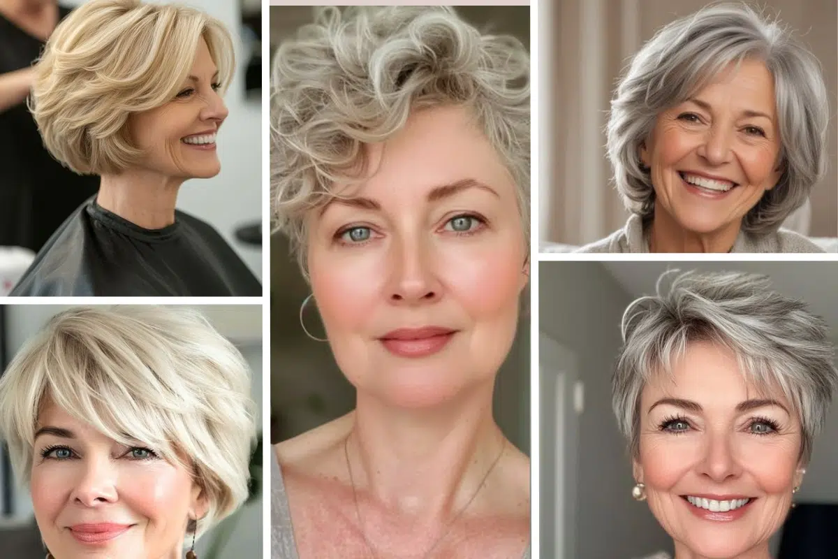 61 coiffures courtes pour femmes de plus de 60 ans avec des cheveux fins