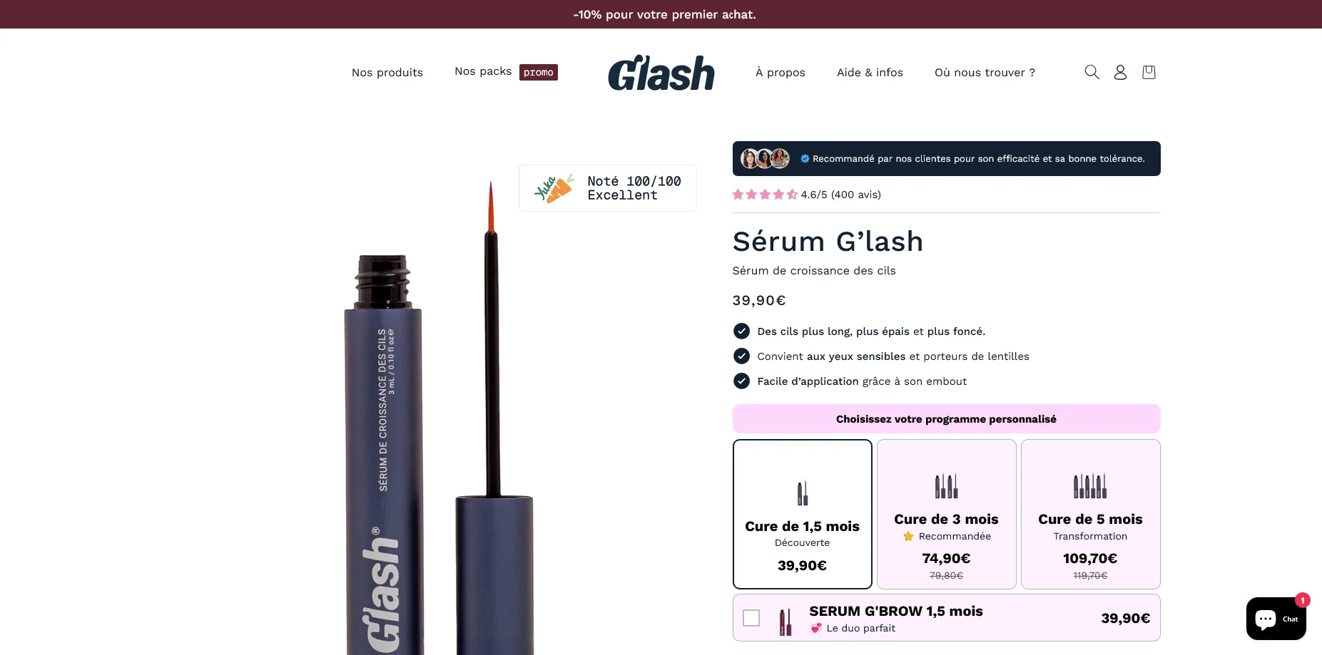 Glash Paris serum cils avis, ce que disent vraiment les clientes