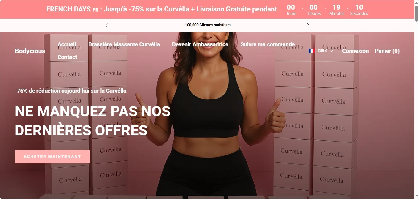 Bodycious avis complet sur la brassière Curvélla et la fiabilité du site