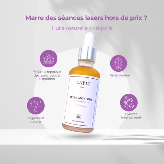 Ce que promet réellement l’huile anti-poils Layli