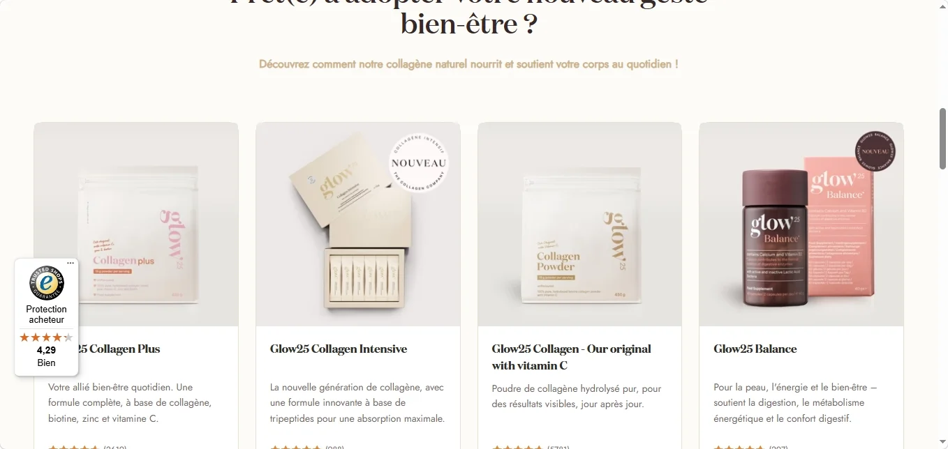 Glow25 avis complet sur le collagène et les retours clients
