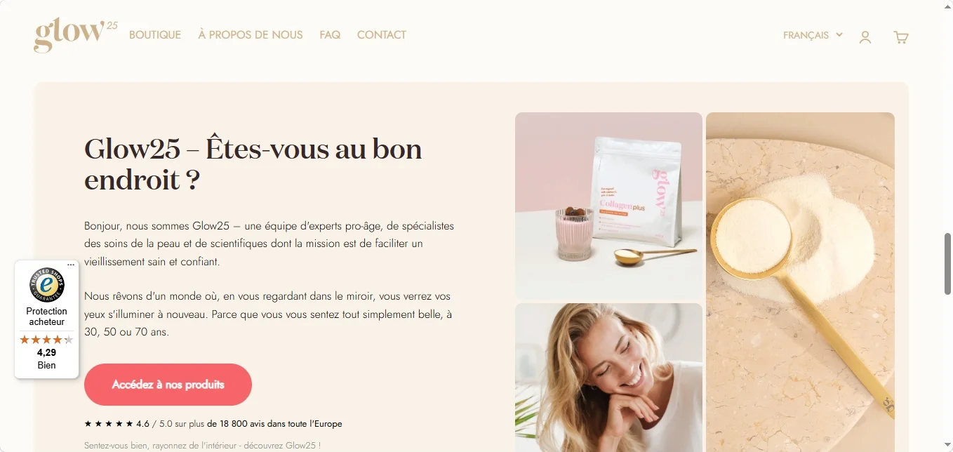 Glow25 avis complet sur le collagène et les retours clients