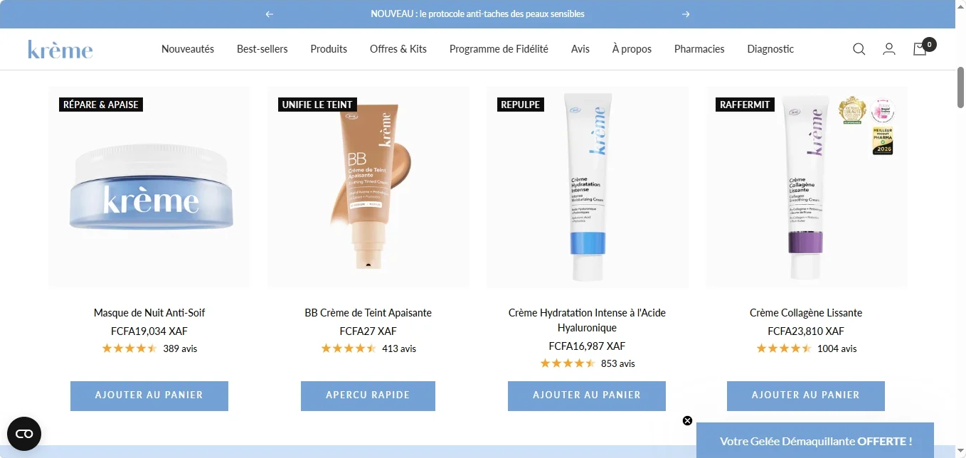 Krème avis complet sur la marque et ses soins