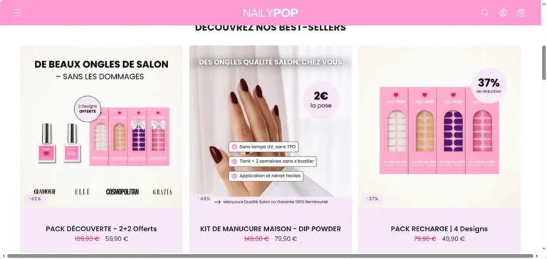 Nailypop avis sur les kits gel pads et dip powder