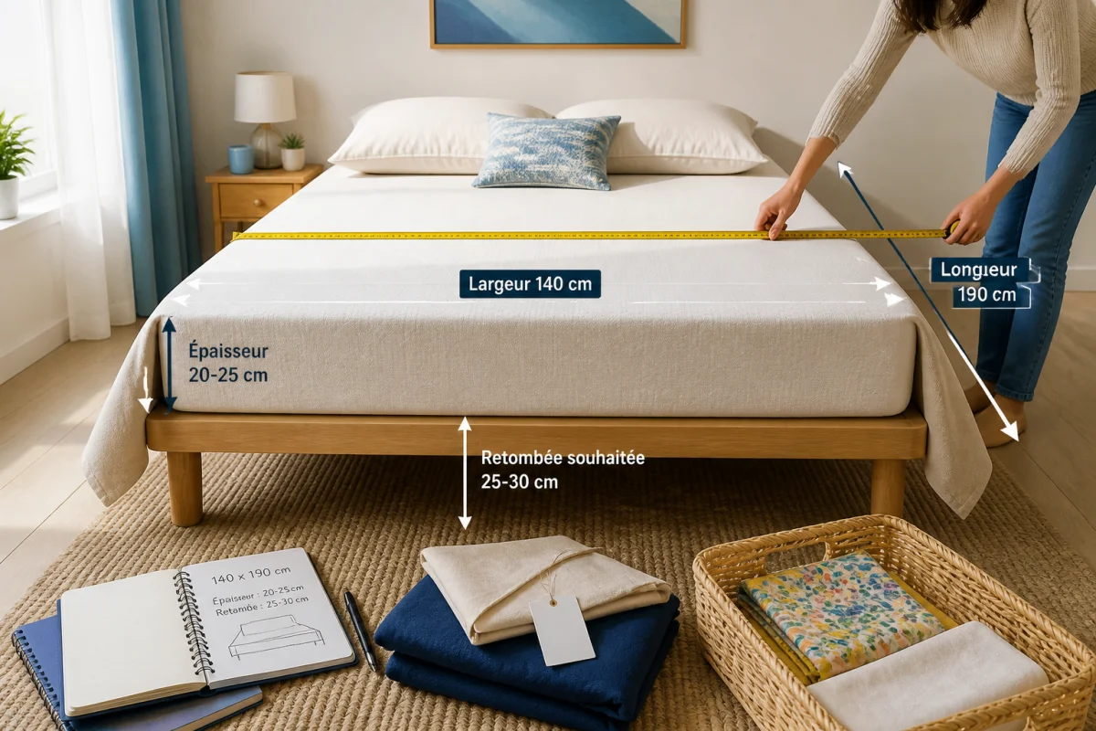 Mesure d’un lit 140x190 cm pour choisir la taille adaptée de housse de couette
