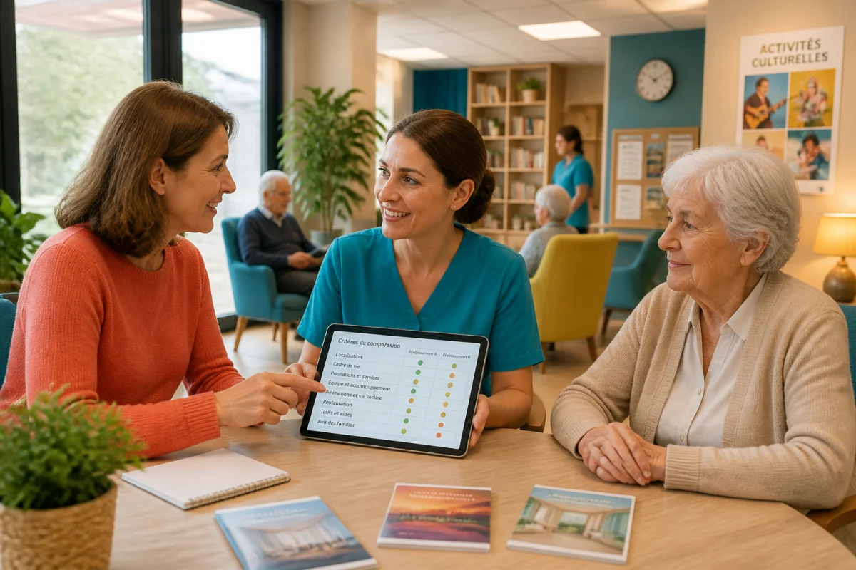 Préparer la transition d’un parent vers un EHPAD lors d’une visite accompagnée par une professionnelle avertie